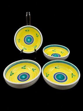 Caleca Carousel 7" Pasta Cereal Soup Salad Bowls Set Of 4